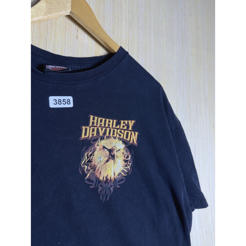 Vintage Harley Davidson Shirt Extra Large Black Short Sleeve Men's Graphic Y2K - Picture 7 of 12